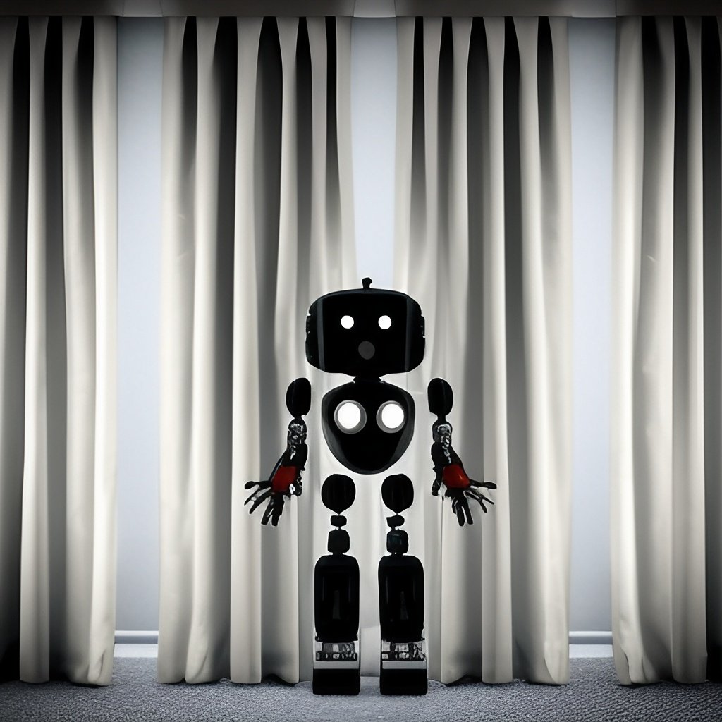 google detects AI robot by curtain